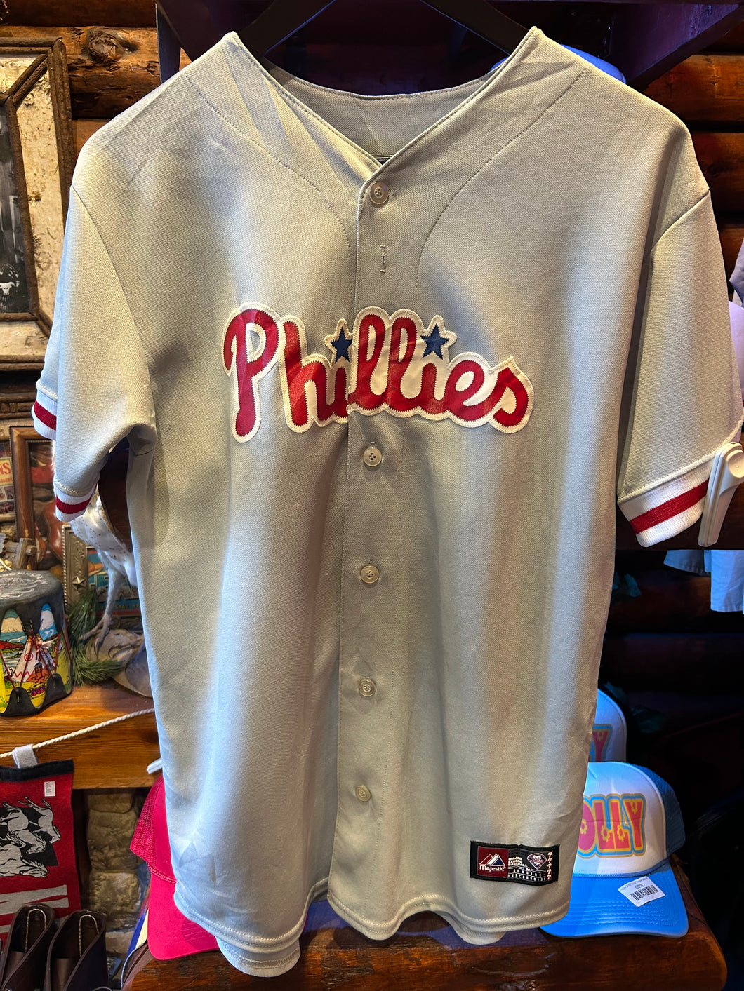 Vintage Phillies Baseball Jersey, Medium