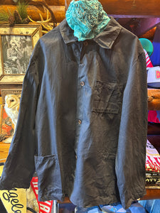 Vintage French Black Chore Jacket, L-XL