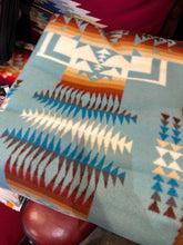 Load image into Gallery viewer, PENDLETON CHIEF JOSEPH AQUA BLANKET