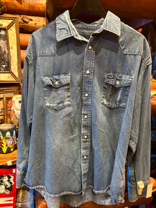 Vintage Wrangler 3 Denim Shirt, 18/35 Large