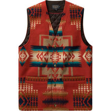 Load image into Gallery viewer, Pendleton Chief Joseph Red Snap Quilt Vest