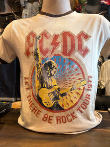 ACDC Tan / Brown 70s Style Ringer