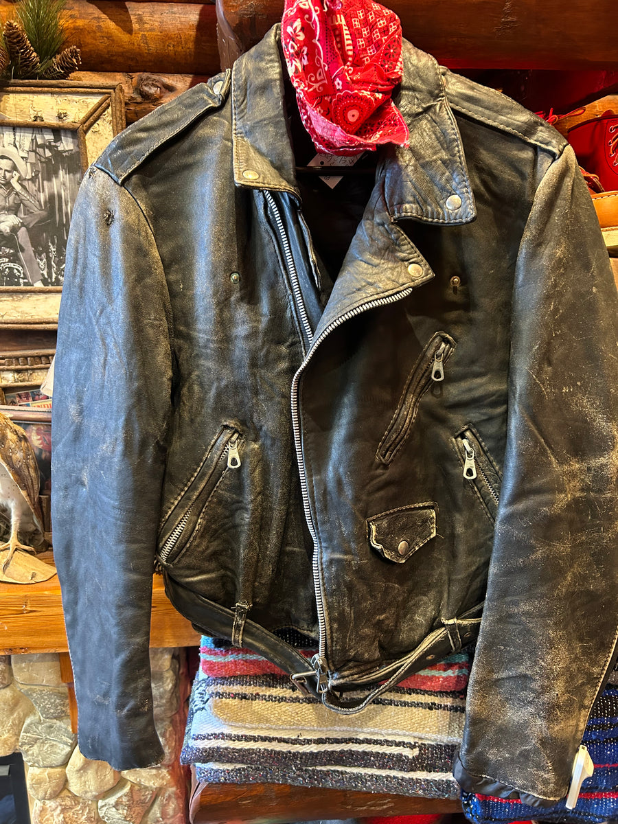 ジャケット・アウター Vintage leather hoodiejacket XS MILITARY s-l400.jpg