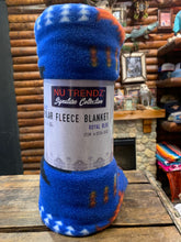 Load image into Gallery viewer, Navajo Style Polar Fleece Blanket - Royal Blue