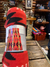 Load image into Gallery viewer, Navajo Style Polar Fleece Blanket - Red