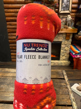 Load image into Gallery viewer, Navajo Style Polar Fleece Blanket - Red