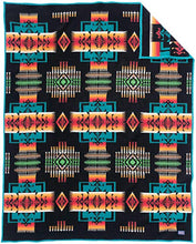 Load image into Gallery viewer, PENDLETON. CHIEF JOSEPH, BLACK BLANKET ROBE.