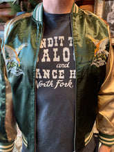 Load image into Gallery viewer, Japanese Sujakan Souvenir Jacket - Embroidered Eagle, Green Bomber Jacket.