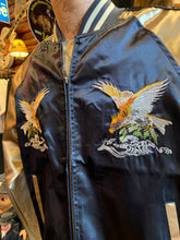 Load image into Gallery viewer, Japanese Sukajan Souvenir Jacket - Embroidered Eagle, Navy Bomber Jacket. MEDIUM