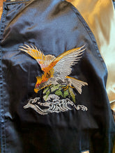 Load image into Gallery viewer, Japanese Sukajan Souvenir Jacket - Embroidered Eagle, Navy Bomber Jacket. MEDIUM