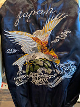 Load image into Gallery viewer, Japanese Sukajan Souvenir Jacket - Embroidered Eagle, Navy Bomber Jacket. MEDIUM