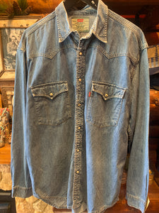 Vintage Levis Denim Shirt, Large