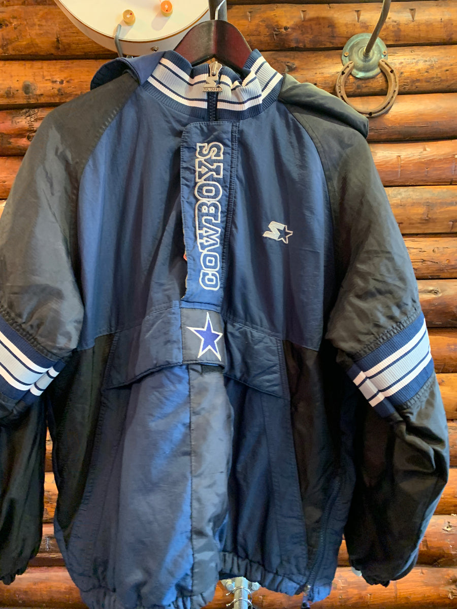 【希少】Starter Cowboys Dallas ナイロンジャケット M Men's Starter White/Navy Dallas Cowboys Retro The All