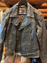 Load image into Gallery viewer, Vintage Distressed Petrol Biker Jacket, Small
