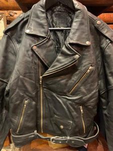 Vintage Heavyweight German Biker Jacket, XL