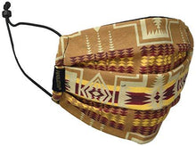 Load image into Gallery viewer, Pendleton Face Mask, Harding Tan -Adjustable Ear Loops