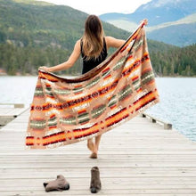 Load image into Gallery viewer, PENDLETON. CHIEF JOSEPH KHAKI JACQUARD TOWEL.