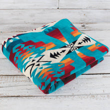 Load image into Gallery viewer, PENDLETON TUSCON TURQUOISE XL JACQUARD BEACH TOWEL.