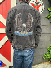 Load image into Gallery viewer, Vintage Rare Harley Davidson Brand Denim Jacket, Perfect Fade, M-L. FREE POSTAGE