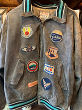 Load image into Gallery viewer, Rare Collectable Avirex Of New York Suede Bomber Patched. Large. FREE POSTAGE