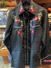 Load image into Gallery viewer, Red Star Rodeo Western Shirt, Red Flower
