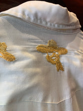 Load image into Gallery viewer, Vintage Rare Sailor Jerry Handscreen Printed Western Shirt w Gold Embroidery, Large