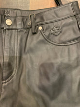 Load image into Gallery viewer, Vintage Harley Davidson Leather Biker Boot Leg Pants, Waist 30