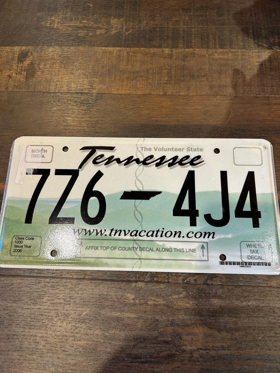 Vintage Tennessee Number Plate
