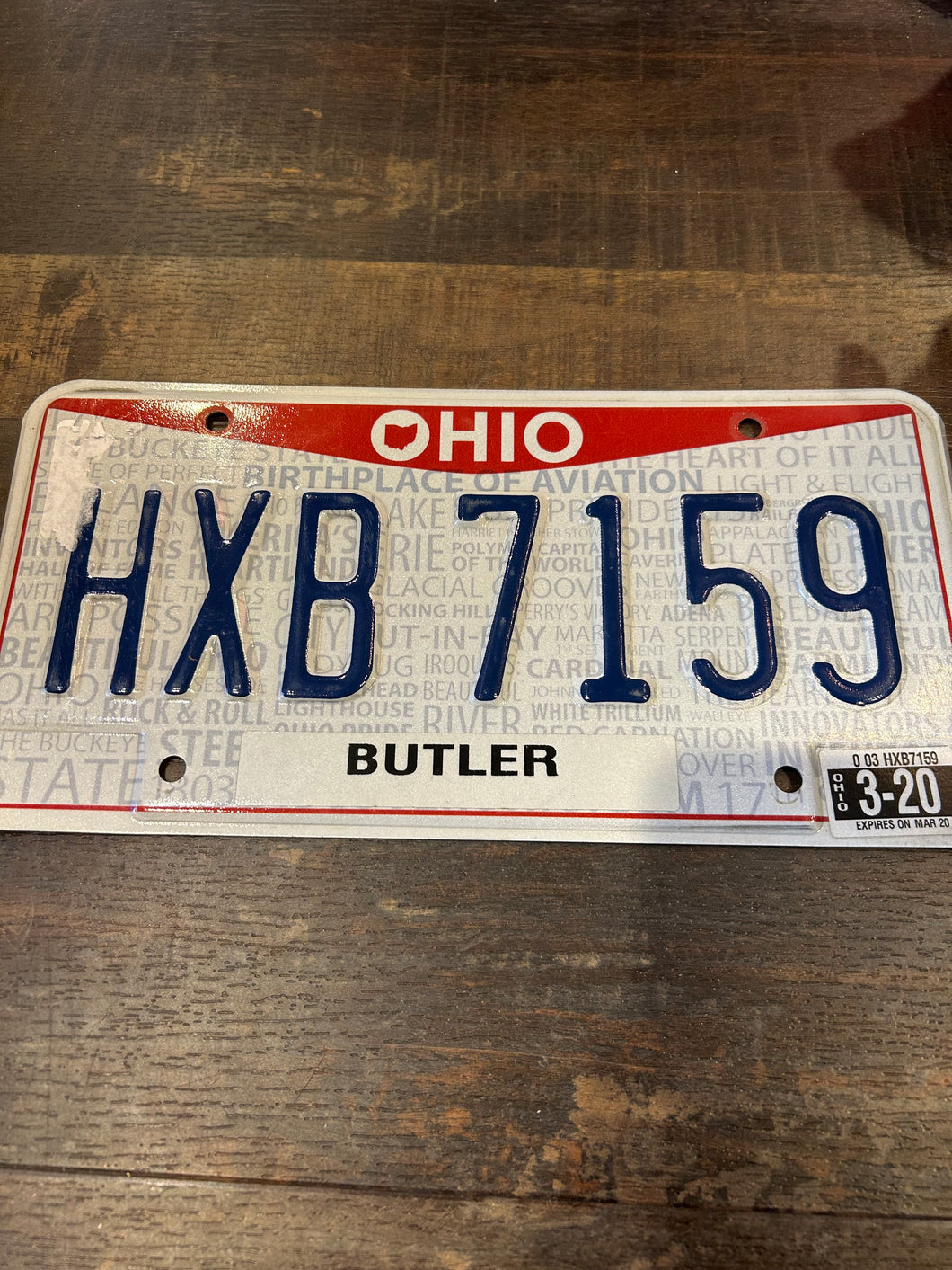 Vintage Ohio Number Plate
