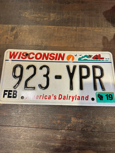 Vintage Wisconsin Barn Number Plate