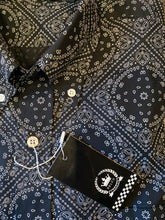 Load image into Gallery viewer, Relco of London, Est 1963 Paisley Shirt, Bandana Black