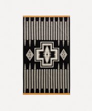 Load image into Gallery viewer, PENDLETON XL HARDING BLACK JACQUARD TOWEL. FREE POSTAGE