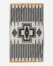 Load image into Gallery viewer, PENDLETON XL HARDING BLACK JACQUARD TOWEL. FREE POSTAGE