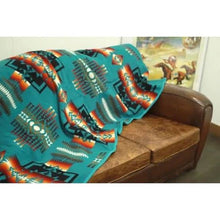 Load image into Gallery viewer, PENDLETON CHIEF JOSEPH BLANKET ROBE TURQUOISE. FREE POSTAGE VALUED AT $25