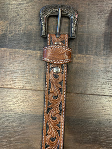 NEW Belt Brown/Black Pewter Buckle