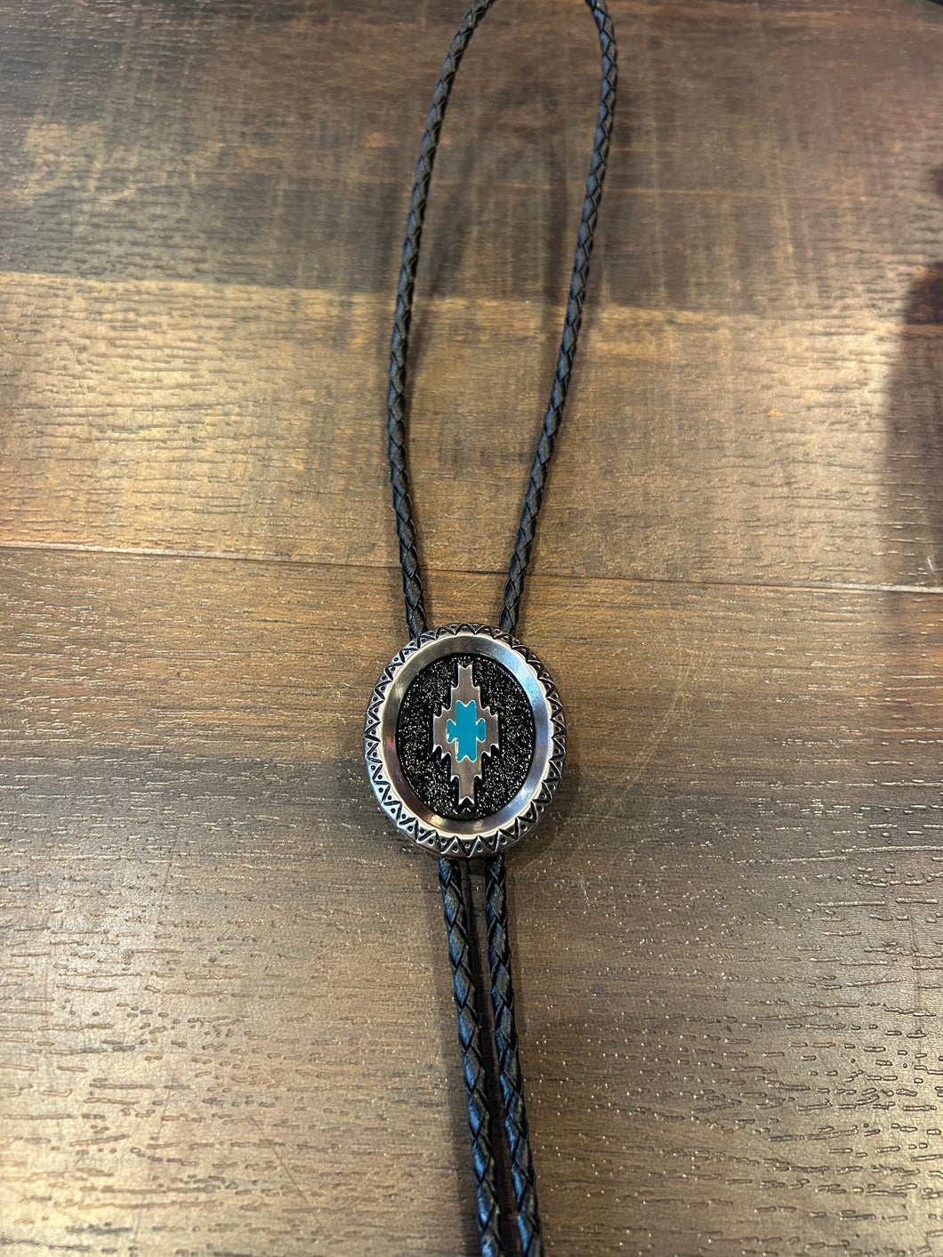 Aztec Silver Bolo Tie