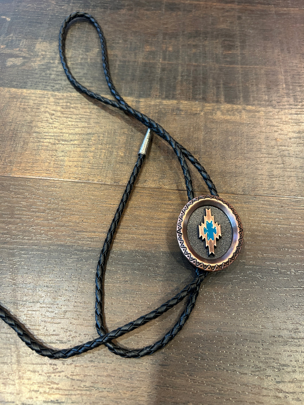 RoseGold Aztec Bolo Tie