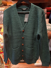 Load image into Gallery viewer, Relco London Waffle Cardi Green
