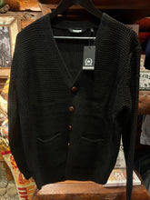 Load image into Gallery viewer, Relco London Waffle Cardi Black
