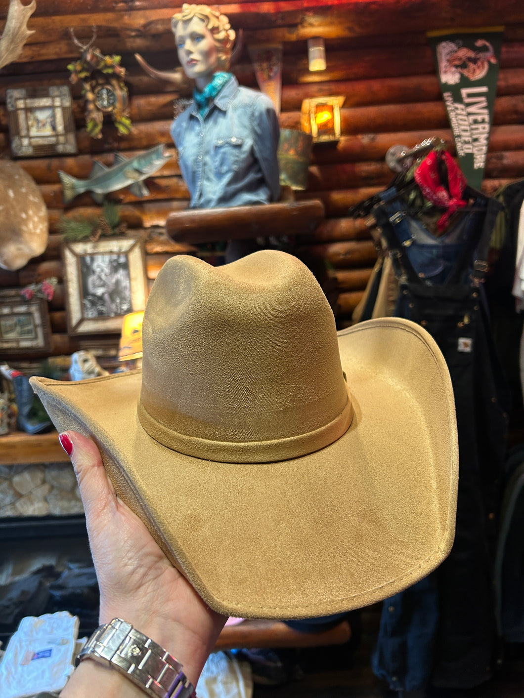 Tan Suede Cowboy Hat