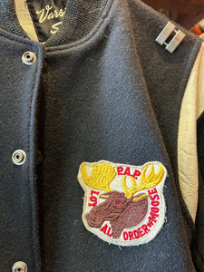 Vintage 60s Moose Drill Team Letterman, Small