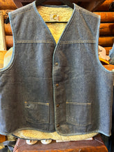 Load image into Gallery viewer, Vintage Carhartt Denim Sherpa Vest, XL
