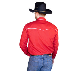 Red Piping Western Shirt