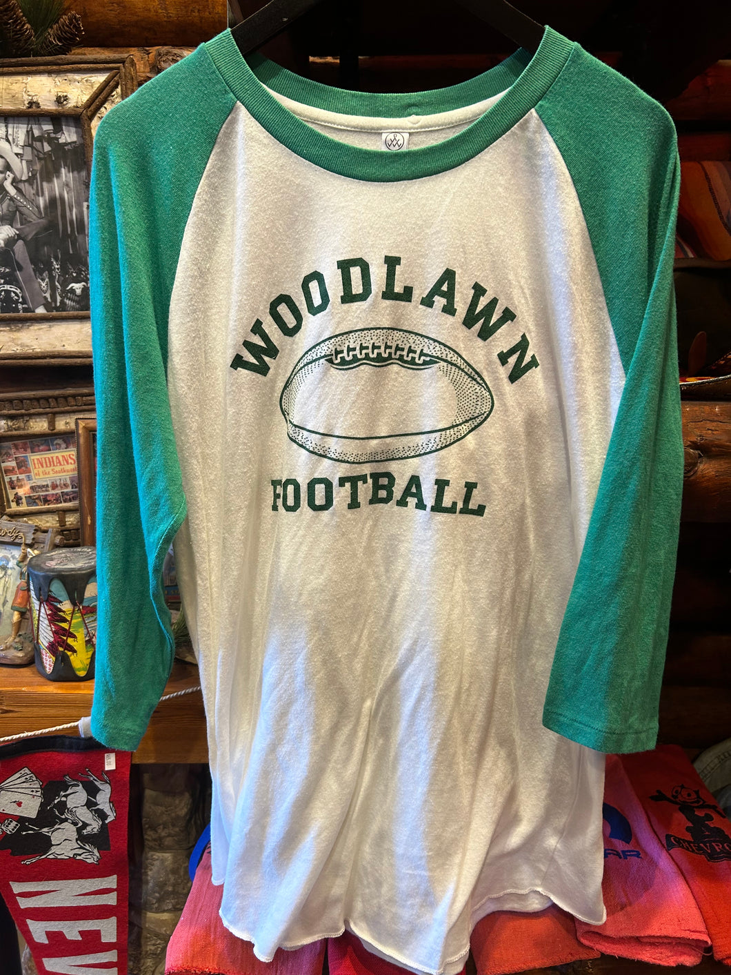 Vintage Woodlawn Football Raglan, L-XL