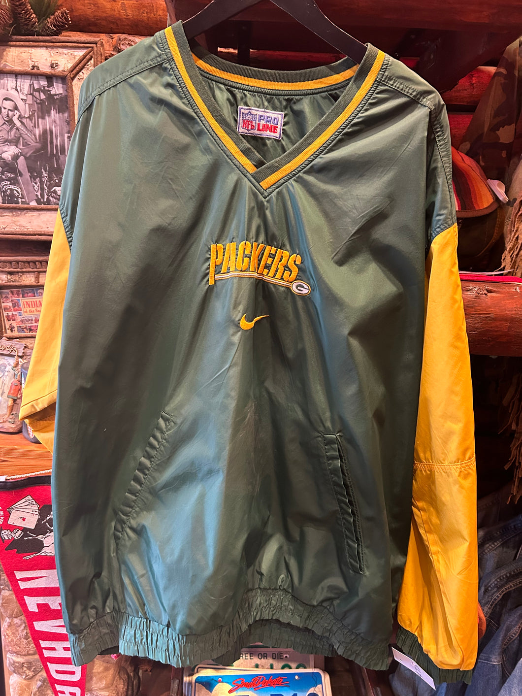 Vintage Greenbay Packers Waterproof Pullover, XXL