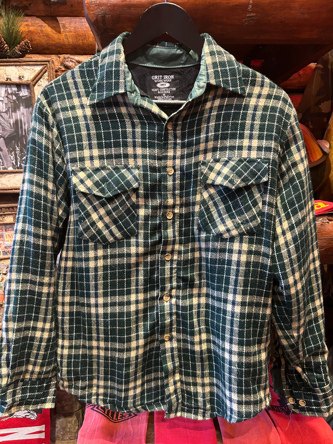 Vintage Grit Iron Workwear Lined Flannel, S-M