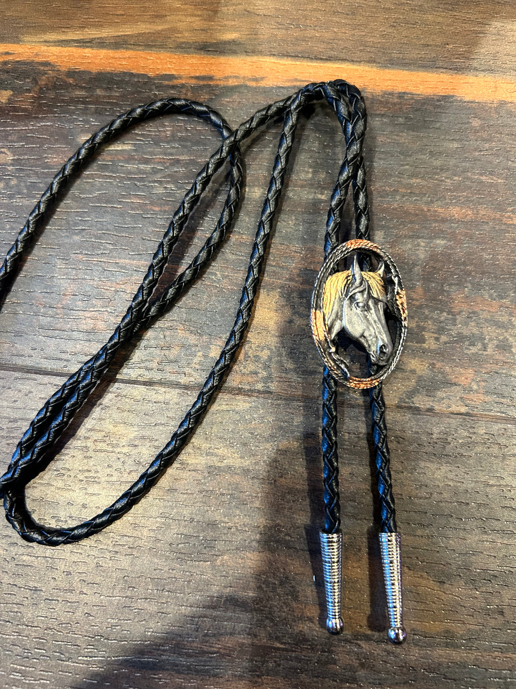 Brass Horse Bolo Tie