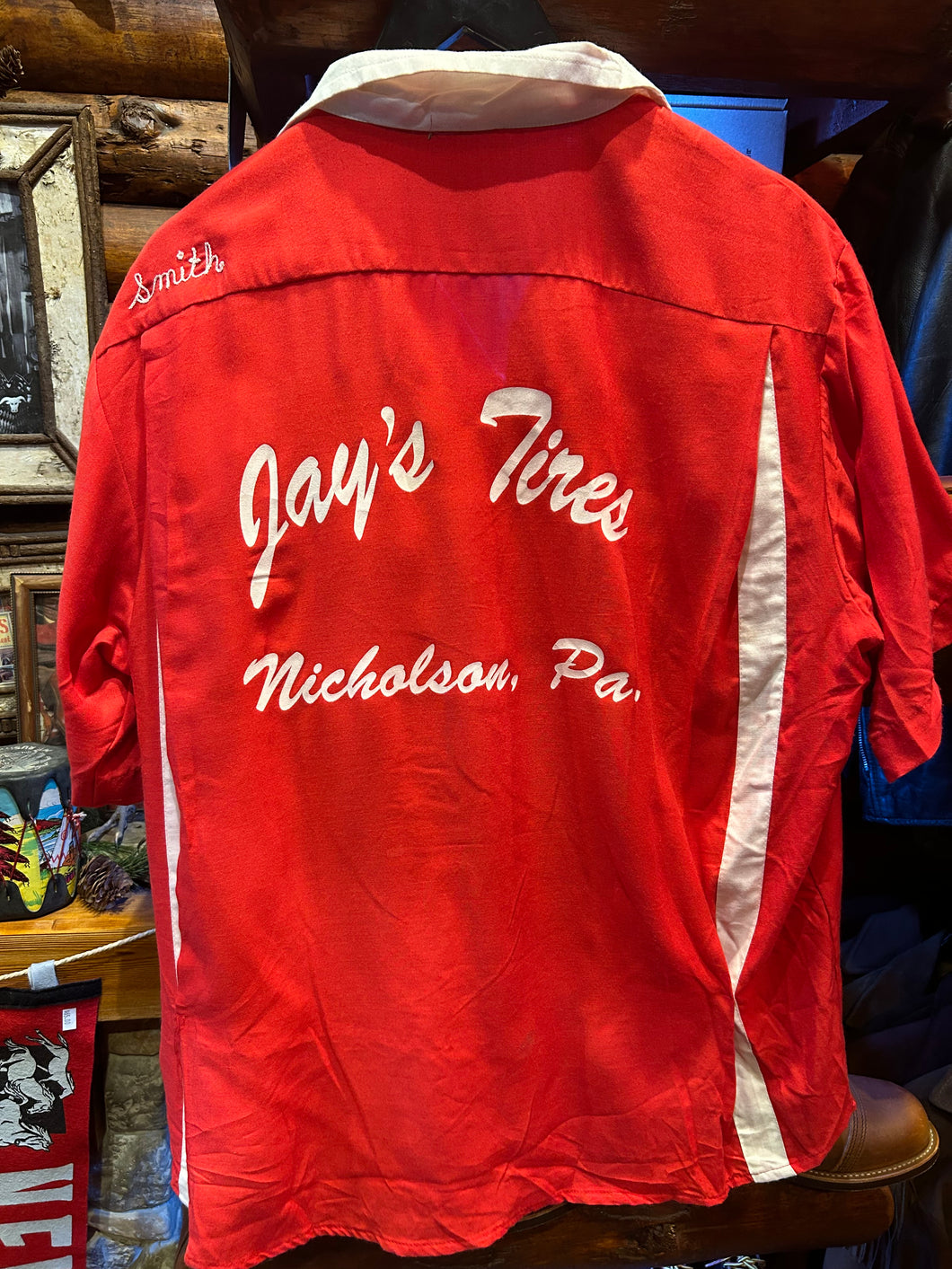 Vintage Jays Tires Bowling Shirt 70s-80s, M-L