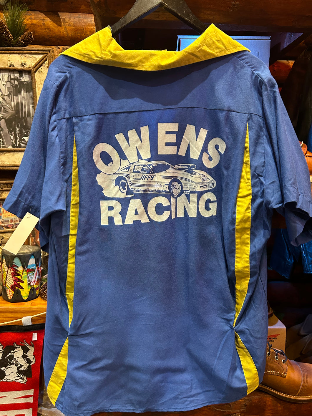 Vintage Stan Owens Racing 70s-80s Bowling Shirt, Medium