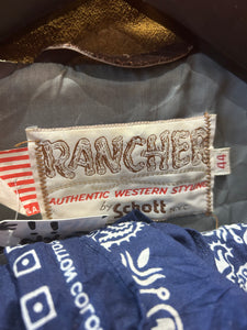 Rare & Collectable SCHOTT, NY Suede Rancher Jacket, 44 Large